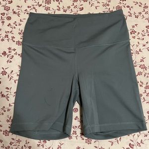 Green biker shorts